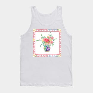 Flowers in fantasy chinoiserie jat Tank Top